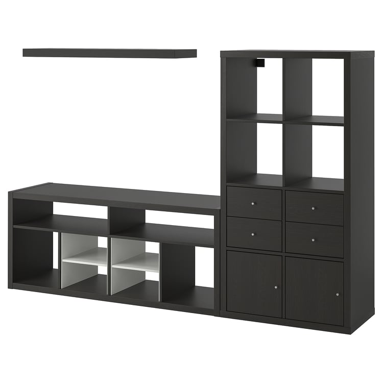 KALLAX / LACK TV storage combination, blackbrown, 881/4x153/8x577/8" IKEA