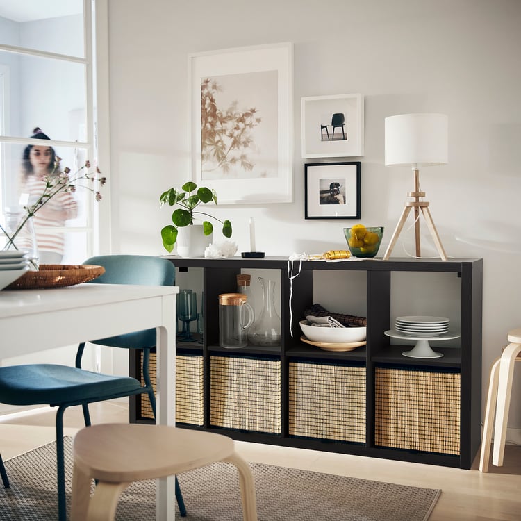 KALLAX Shelf unit, blackbrown, 30 3/8x57 7/8" IKEA