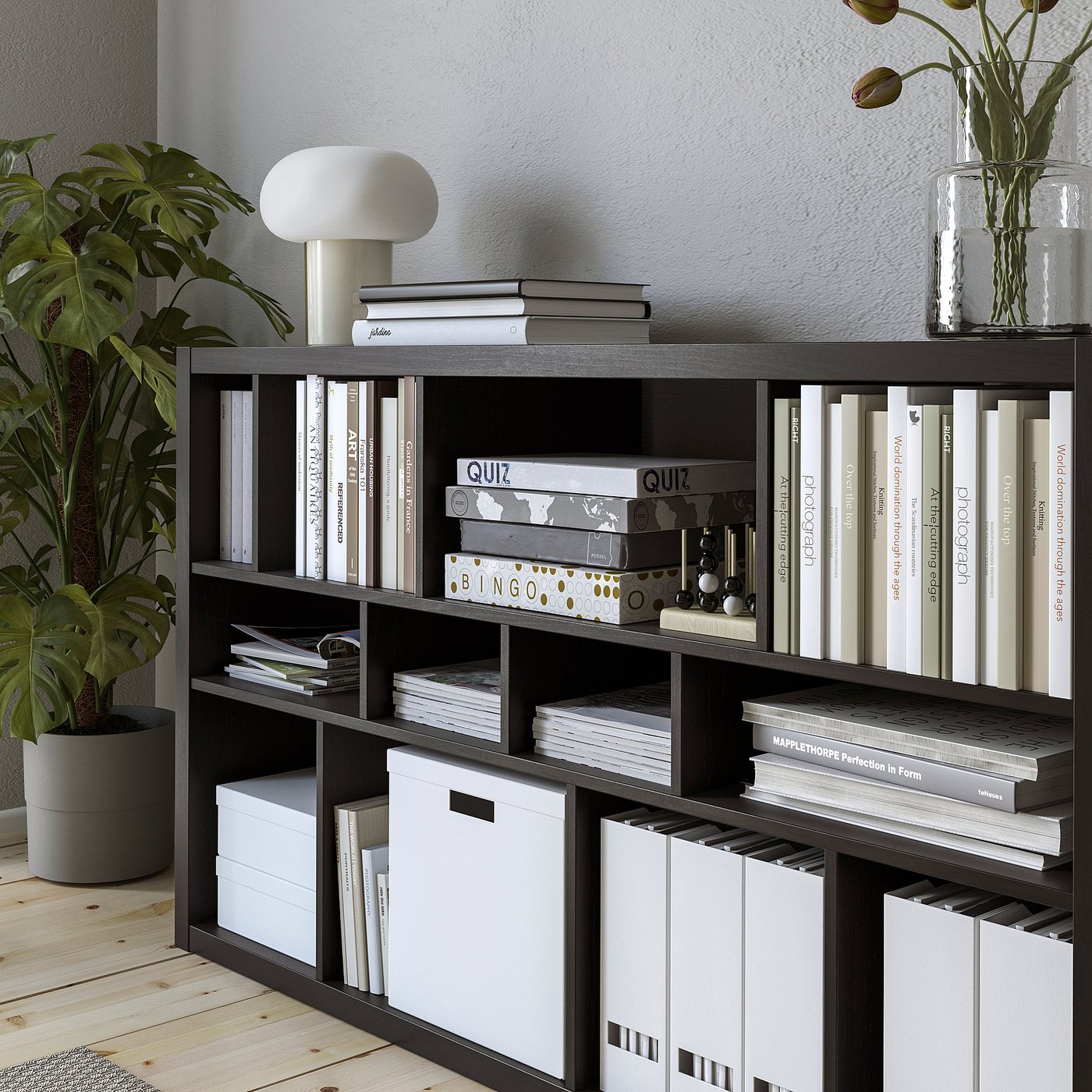 KALLAX Shelf unit, black-brown, 33 7/8x57 7/8" - IKEA