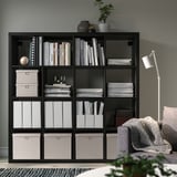 KALLAX Shelf unit, black-brown, 57 7/8x57 5/8 "