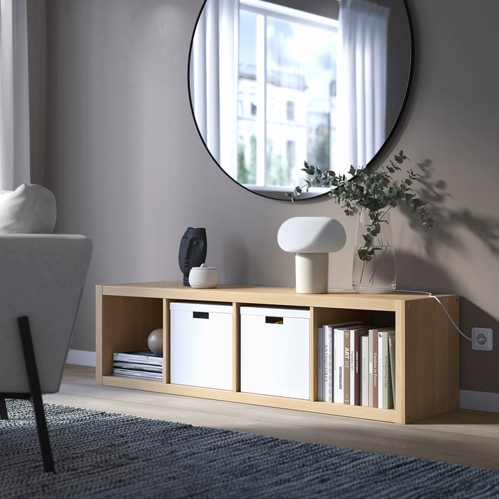 KALLAX Shelf unit, oak effect, 161/2x577/8" IKEA