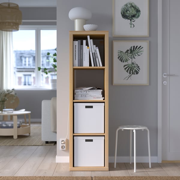 KALLAX shelf unit, oak effect, 163/8x575/8" IKEA