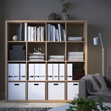 KALLAX Shelf unit, white stained oak effect, 57 7/8x57 5/8 "