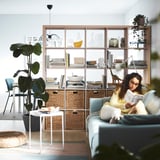 KALLAX Shelf unit, white stained oak effect, 71 5/8x71 5/8 "