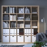 KALLAX Shelf unit, white stained oak effect, 71 5/8x71 5/8 "