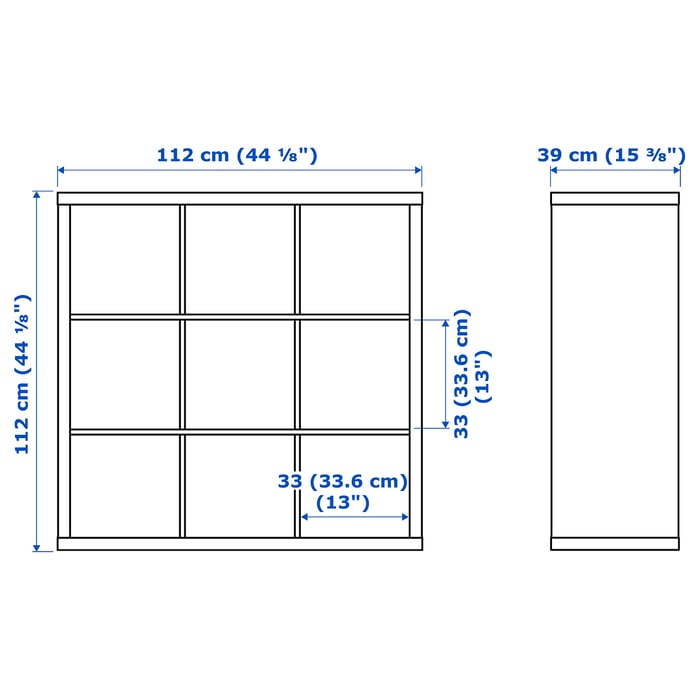 KALLAX Shelf unit, white, 44 1/8x44 1/8" IKEA