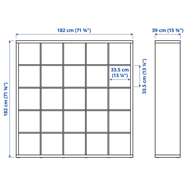 KALLAX Shelf unit with 10 inserts, white, 71 5/8x71 5/8 "