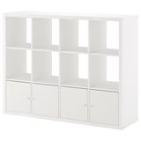 KALLAX Shelf unit with 4 inserts, white, 57 7/8x44 1/8 "