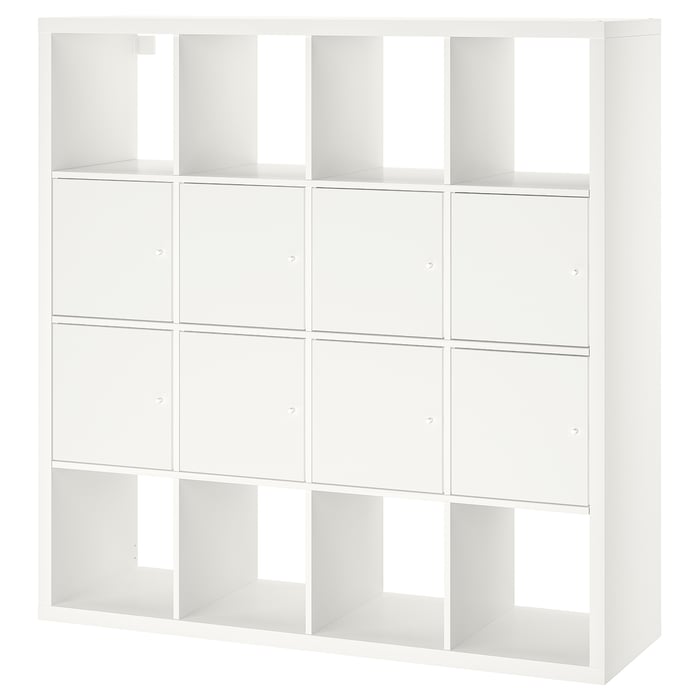 KALLAX shelf unit with 8 inserts, white, 577/8x577/8" IKEA