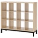 KALLAX Shelving unit with underframe, white stained oak effect/black, 57 7/8x50 3/4 "