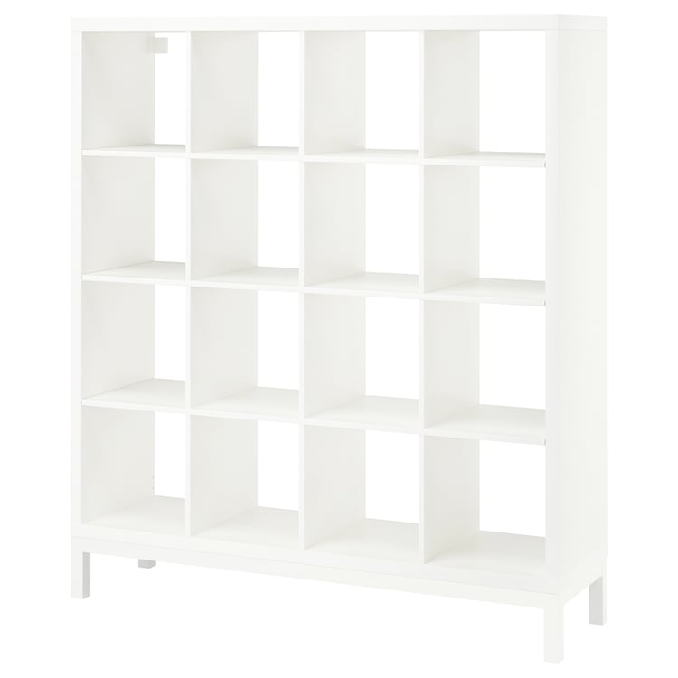 KALLAX shelving unit with underframe, white/white, 577/8x645/8" IKEA