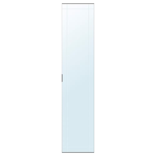KAMMARTORP mirror door, white, rectangular, milled pattern.