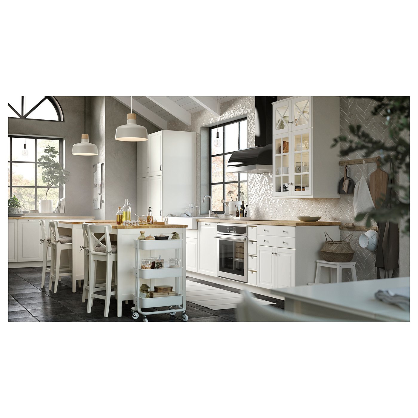 KARLBY countertop, oak/veneer, 74x11/2