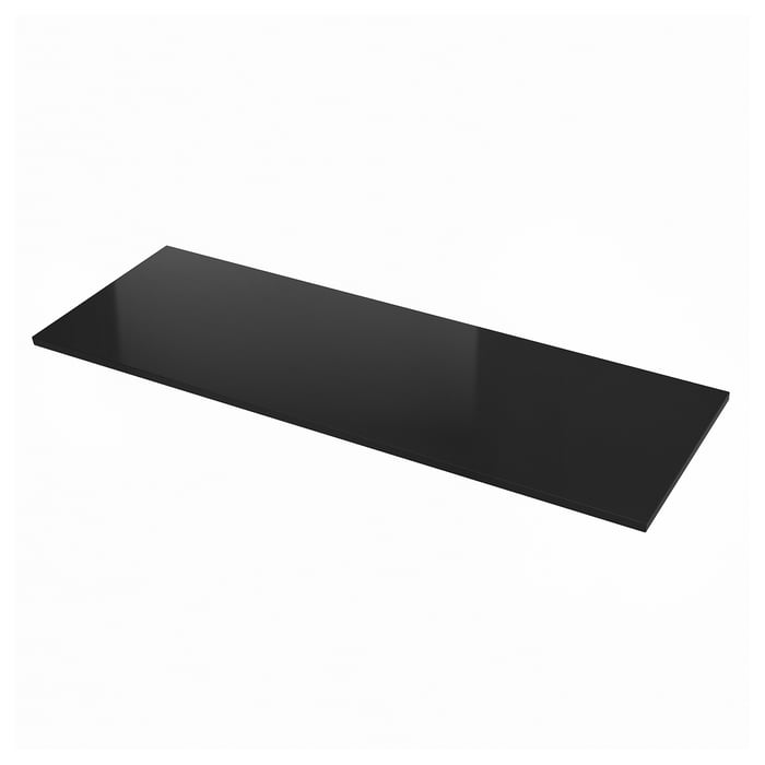 KASKER custom countertop, black stone effect/quartz, 3/4" IKEA