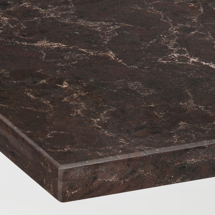 KASKER Custom countertop, dark brown glitter/marble effect/quartz, 11/8