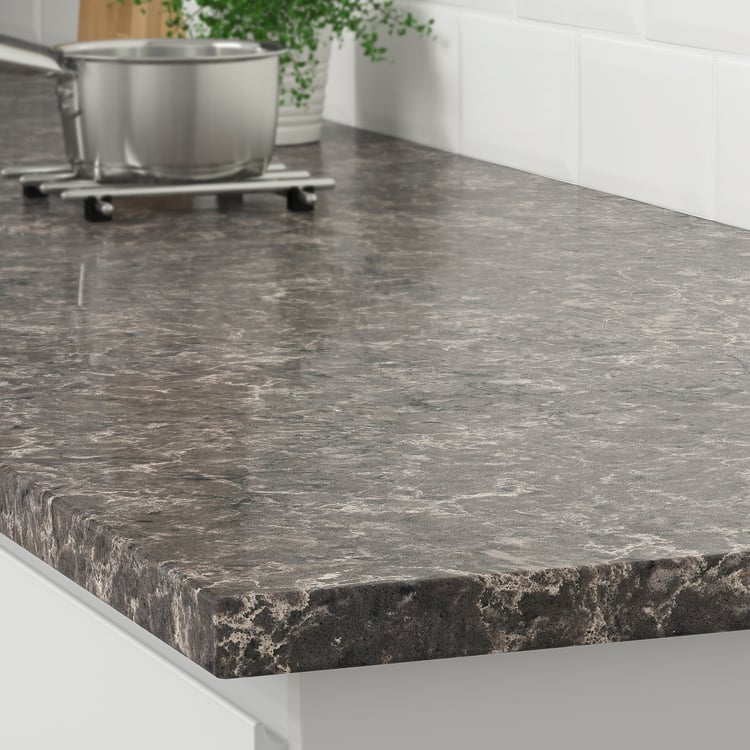 KASKER custom countertop, gray marble effect/quartz, 11/8" IKEA
