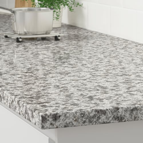KASKER custom countertop, light gray/dark gray mineral effect/quartz