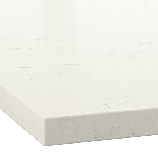 KASKER custom countertop, offwhite calm marble effect/quartz, 11/8" IKEA
