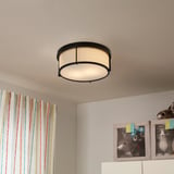 KATTARP Ceiling lamp, glass black