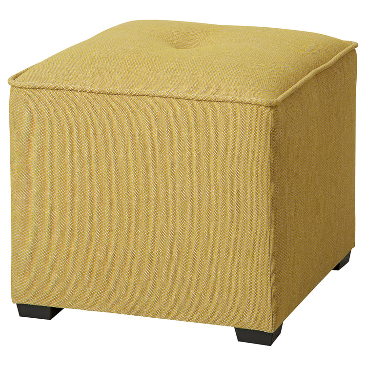 KEDJEBO ottoman, yellow/beige IKEA