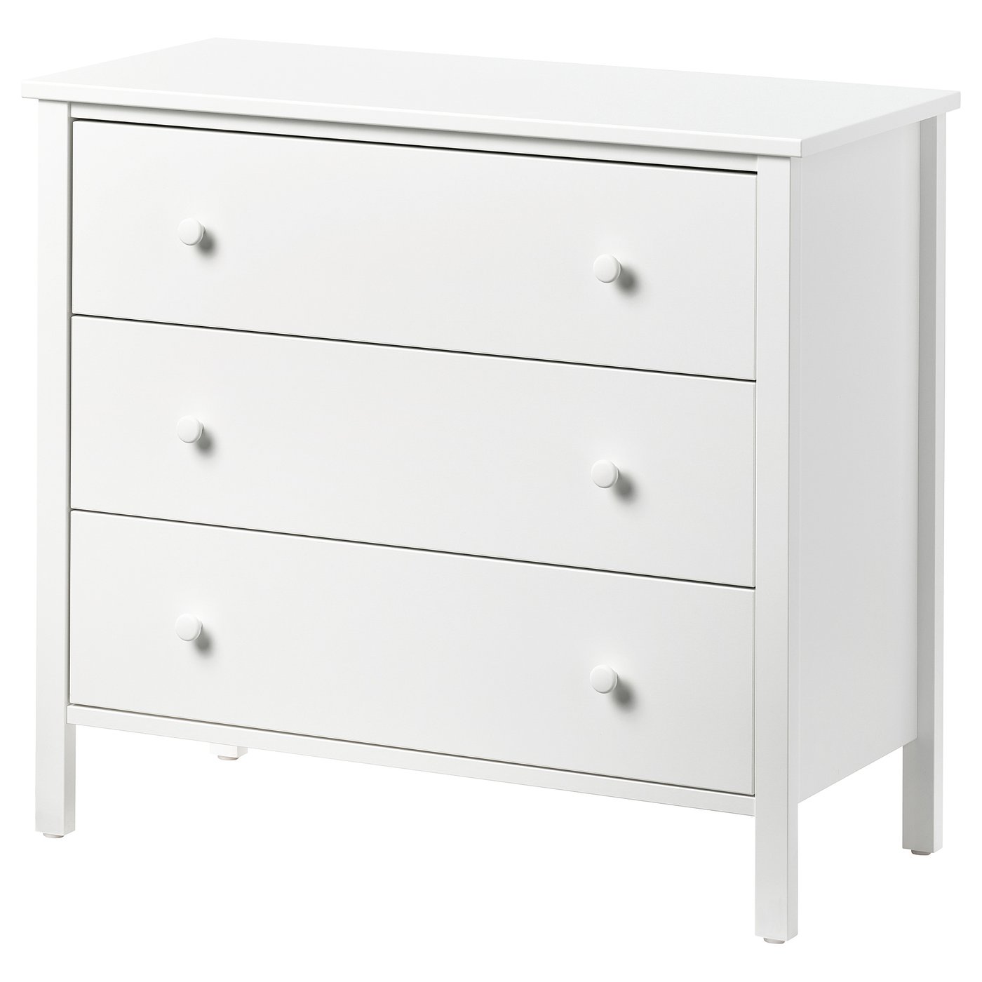 KILBERGET 3-drawer dresser, white/anchor/unlock function, 337
