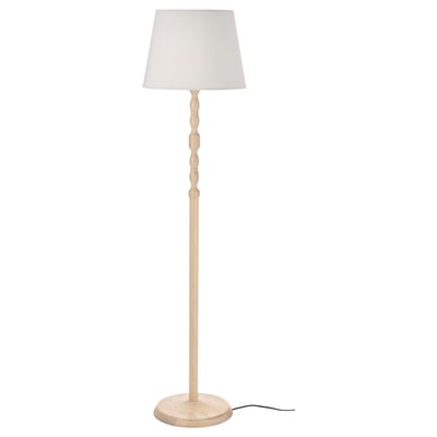 KINNAHULT Floor lamp, ash/white, 59 "