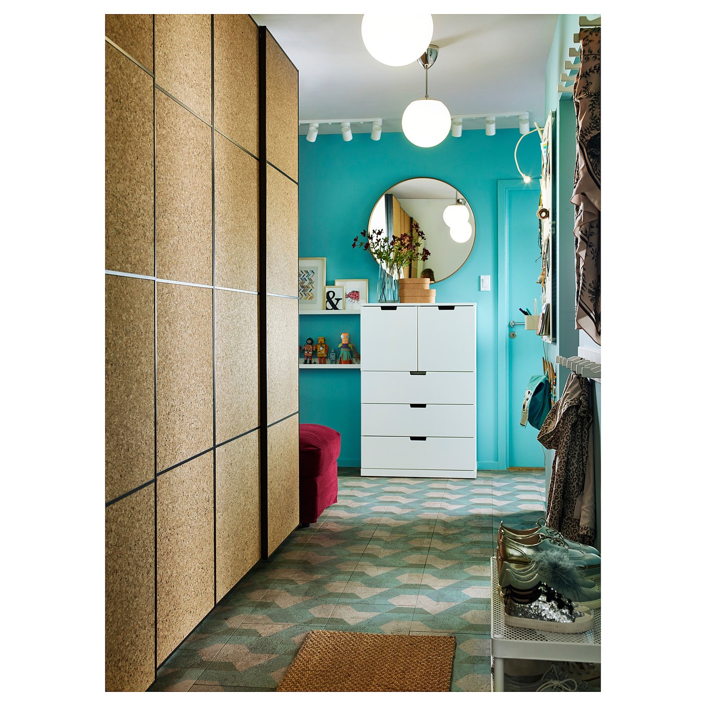 Kirkenes Pair Of Sliding Doors Cork Veneer Ikea