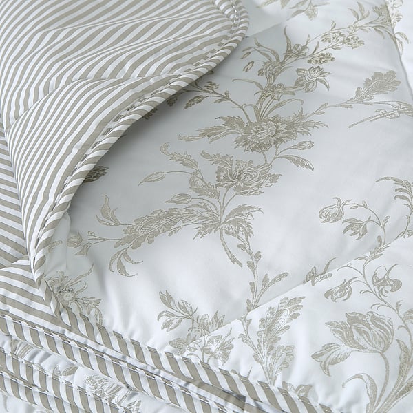 Kirskal Comforter Set 7 Pieces White Beige Queen Ikea