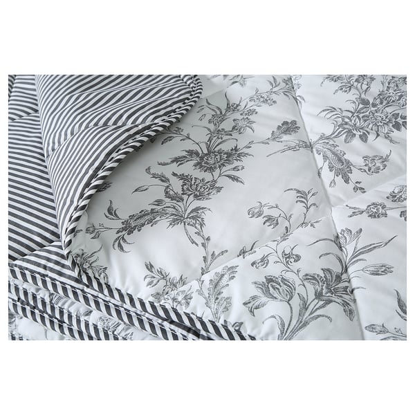 Kirskal Comforter Set 7 Pieces White Gray King Ikea