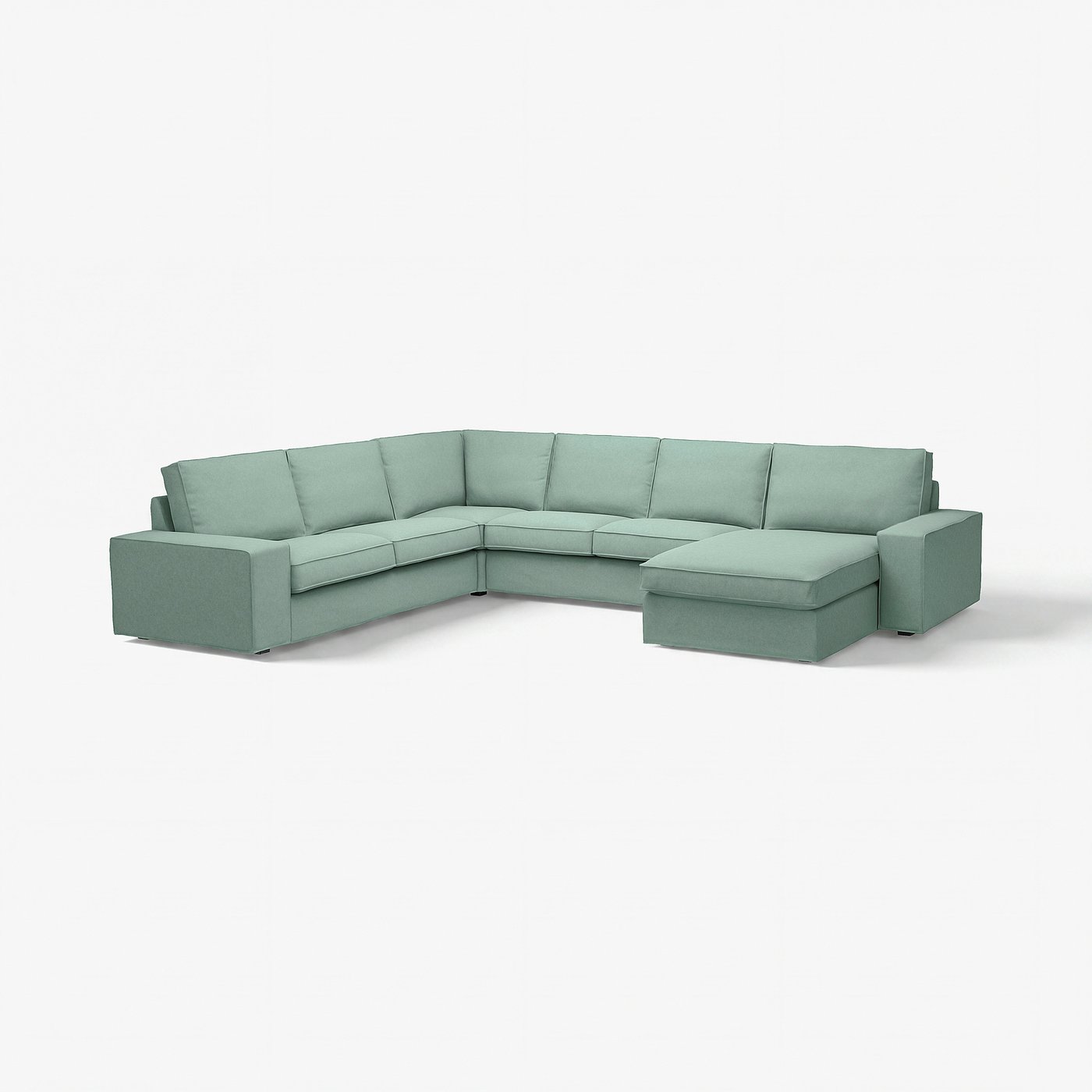 KIVIK corner sectional, 5-seat w chaise, Tallmyra light green - IKEA