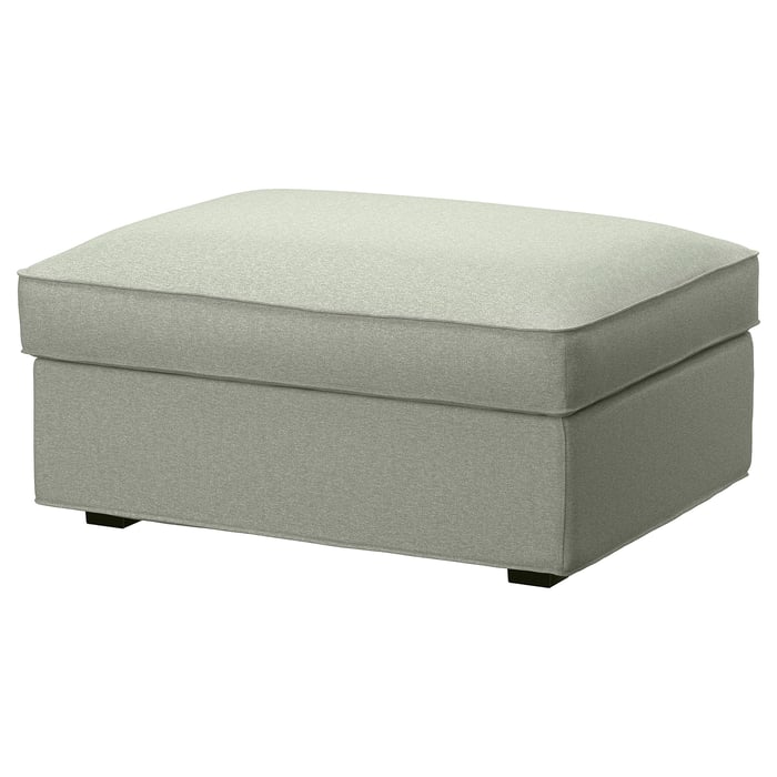 KIVIK cover for ottoman with storage, Gunnared light green IKEA
