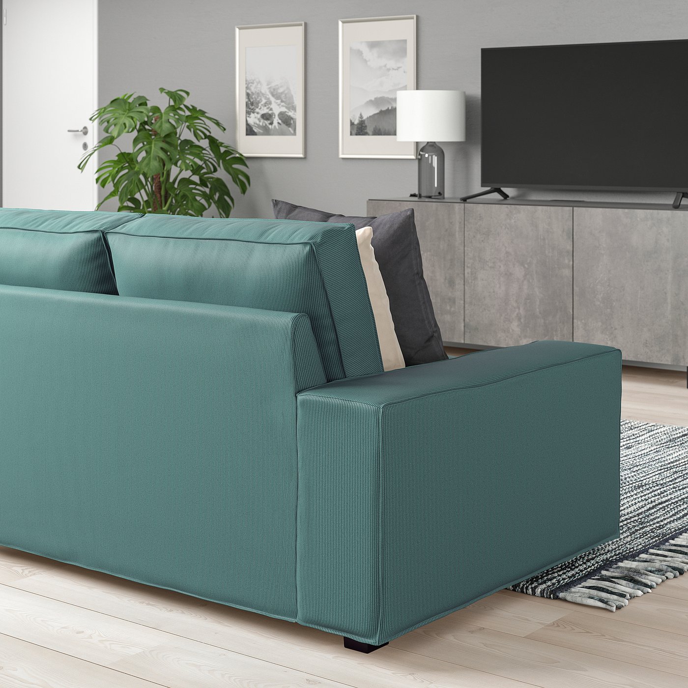 KIVIK loveseat, Kelinge gray-turquoise - IKEA
