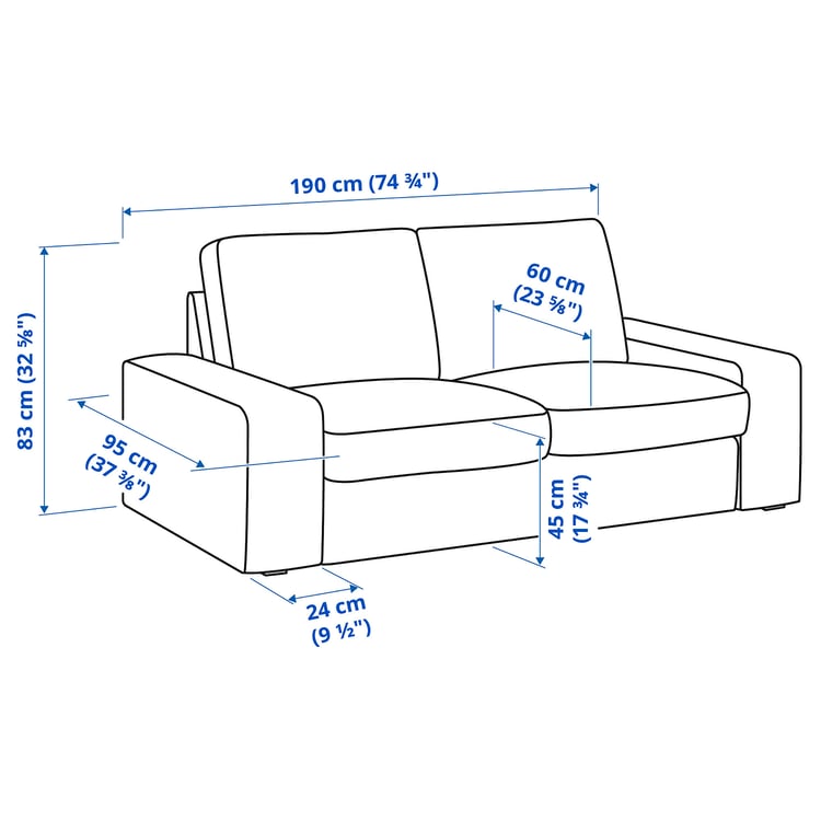 KIVIK loveseat, Tresund anthracite IKEA