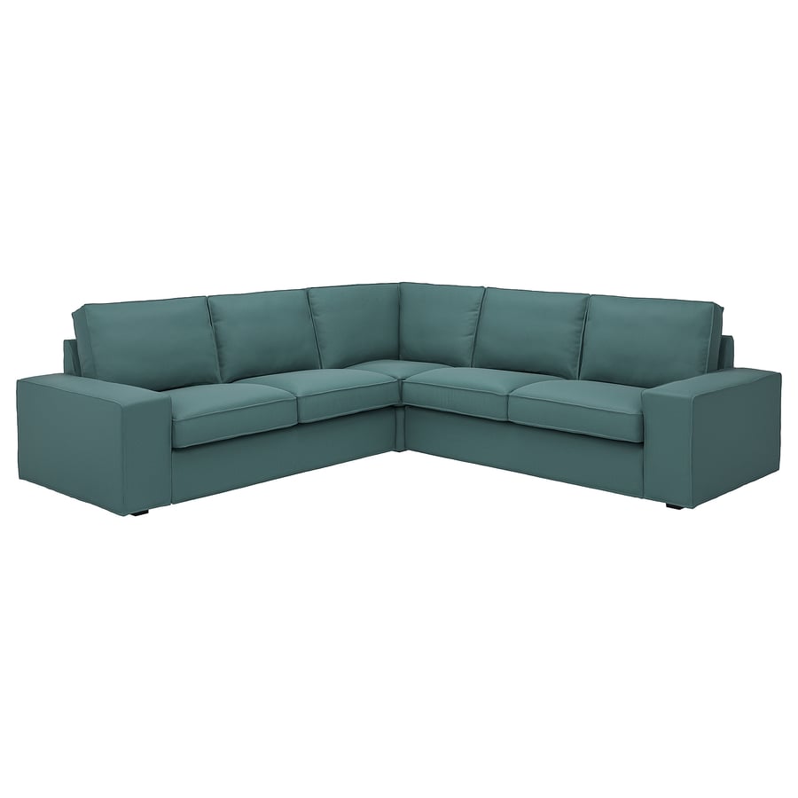 KIVIK sectional, 4seat corner, Kelinge grayturquoise IKEA