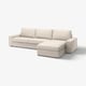KIVIK Sectional, 4-seat with chaise, Gunnared beige