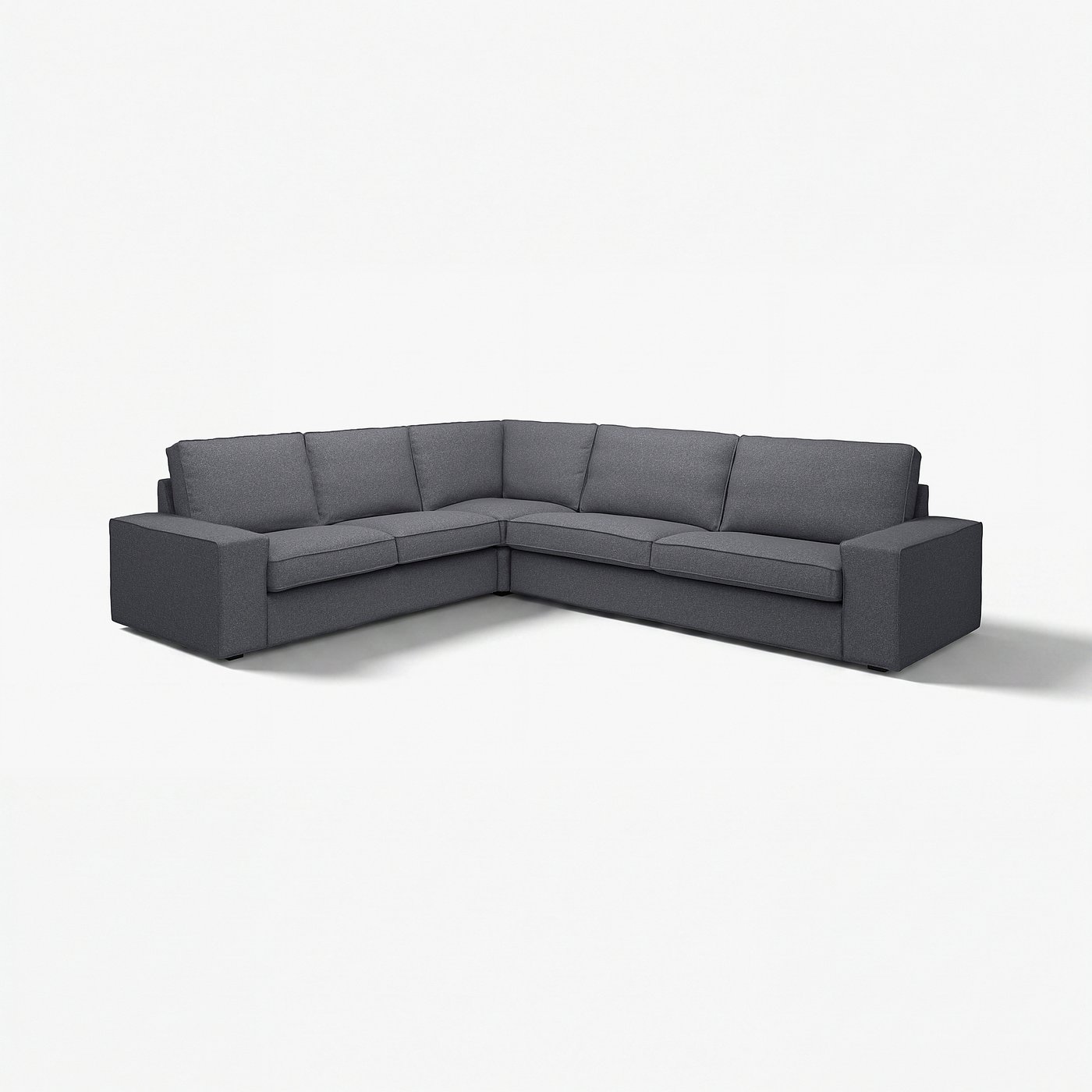 KIVIK sectional, 5-seat corner, Gunnared medium gray - IKEA