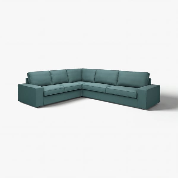 KIVIK Sectional, 5-seat corner, Kelinge gray-turquoise
