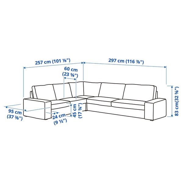 KIVIK cover for 1-seat sofa-bed, Tresund anthracite - IKEA