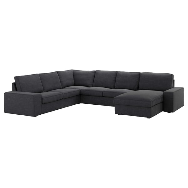 Kivik Sectional 5 Seat Corner With Chaise Hillared Anthracite Ikea