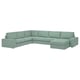 KIVIK Sectional 6-seat crn/chaise, Tallmyra light green