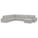 KIVIK Sectional 6-seat crn/chaise, Tallmyra white/black