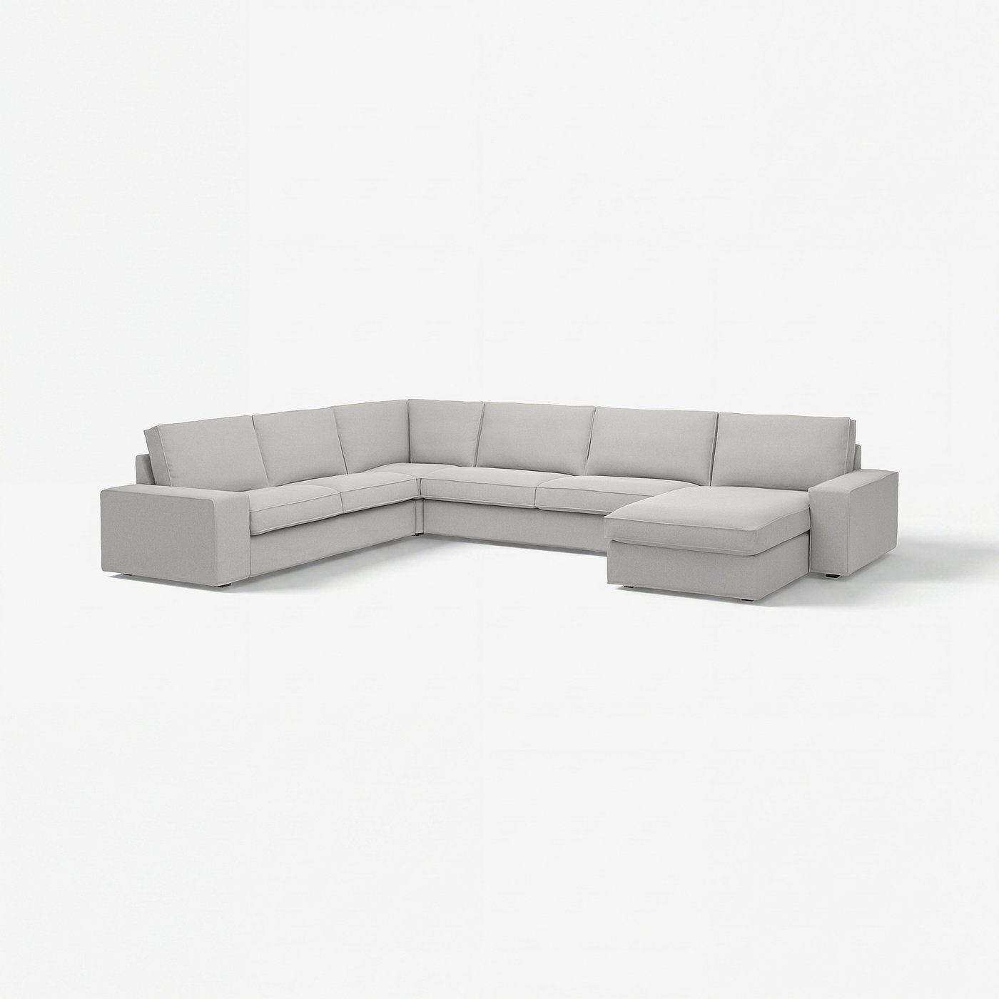KIVIK sectional 6-seat crn/chaise, Tallmyra white/black - IKEA
