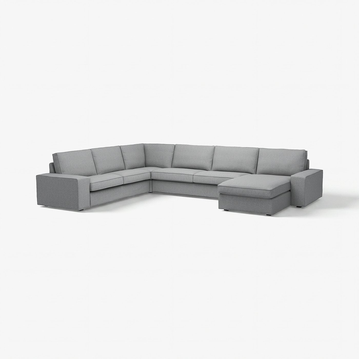 KIVIK sectional 6-seat crn/chaise, Tibbleby beige/gray - IKEA