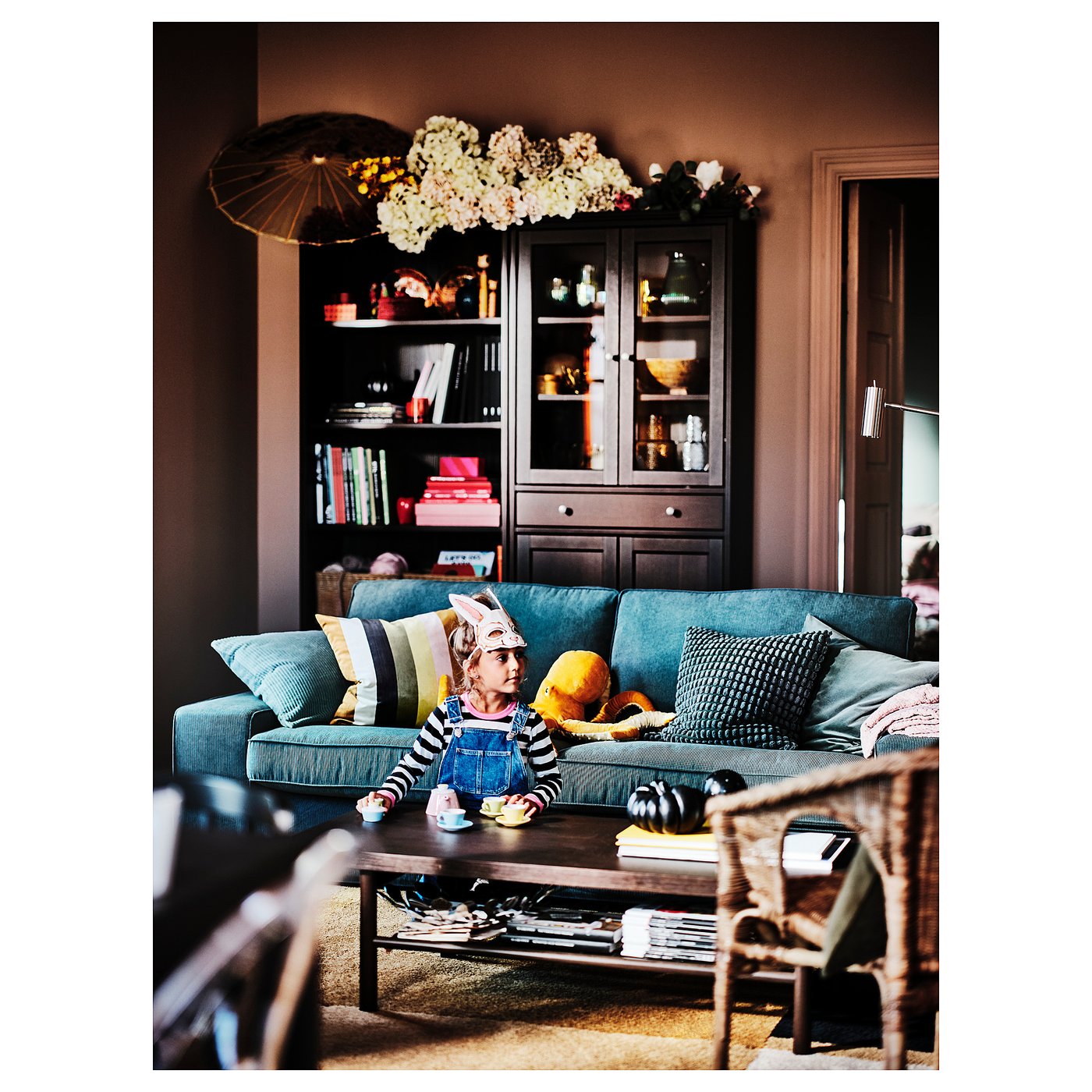 KIVIK sofa, Kelinge gray-turquoise - IKEA