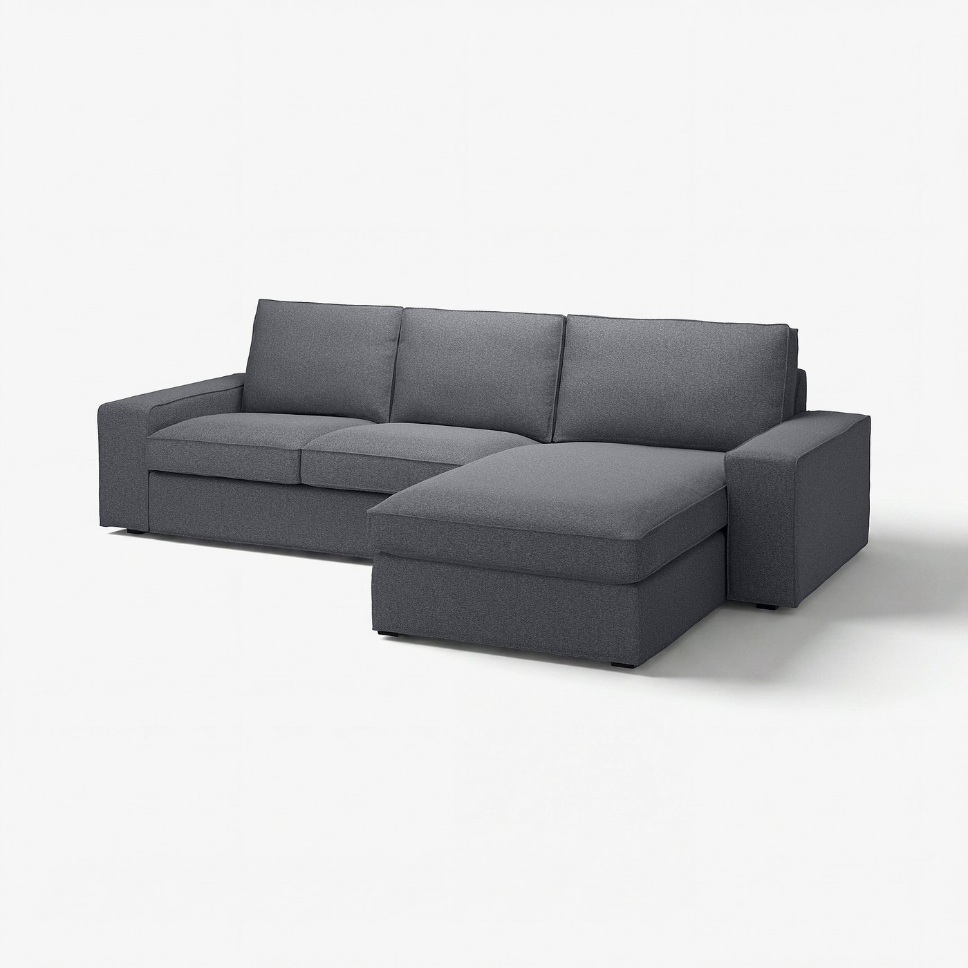 IKEA KIVIK シーヴィク KIVIK sofa with chaise, Gunnared medium gray - IKEA