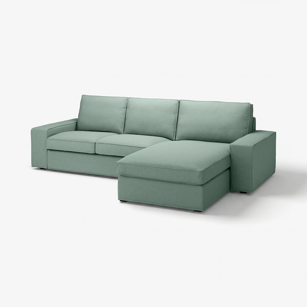 KIVIK Sofa with chaise, Tallmyra light green