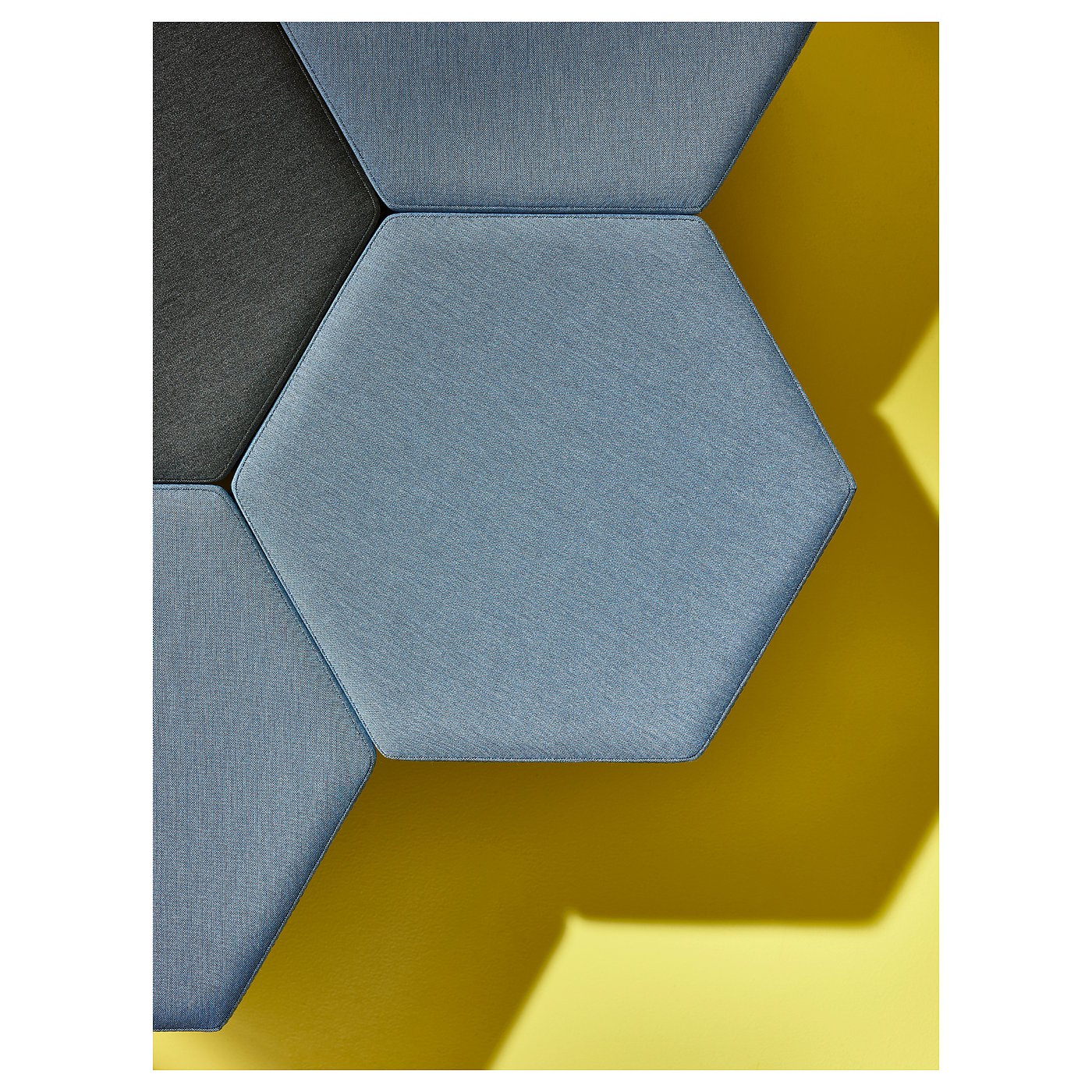 KJUGE pouf with storage, Knisa medium blue - IKEA