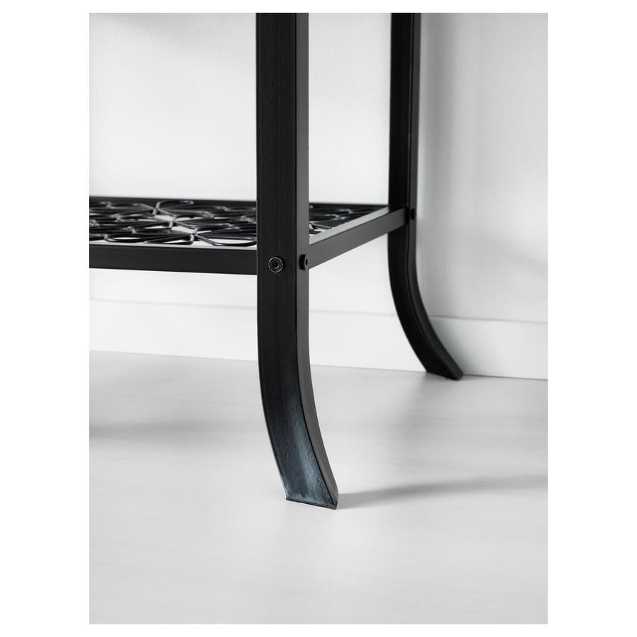 KLINGSBO Glassdoor black, clear glass, 17 3/4x70 7/8" IKEA