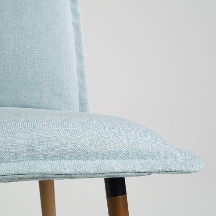 KLINTEN chair, brown/Kilanda pale blue IKEA