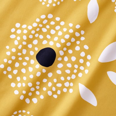 KLIPPAN Cover for loveseat, Tingetorp yellow/white/floral pattern